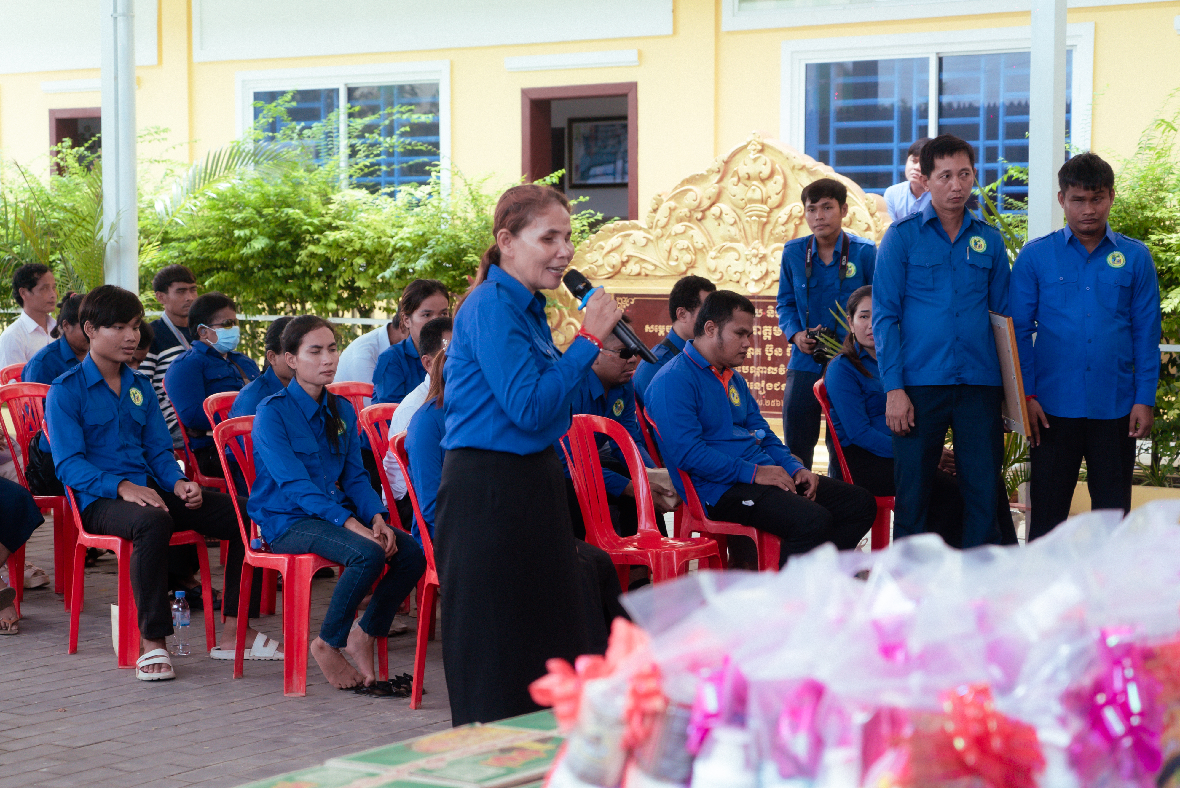 Volunteers in action during the charity event